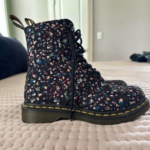 Doc Marten’s Page Delaney Floral Lace Up Boots